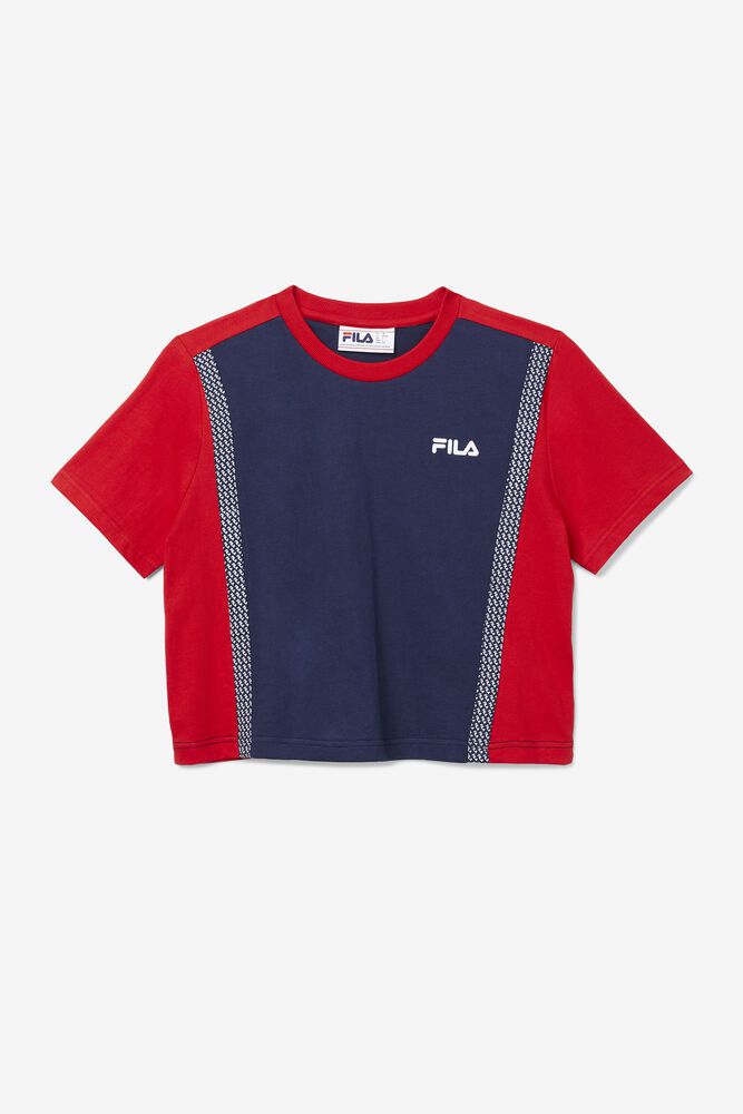 Fila Naisten Paidat Molly Color Block Laivastonsininen - SGDN-56194